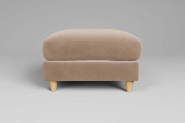 7th Heaven Midi - Footstool (Medium), Soft Touch Velvet / Soft Mink