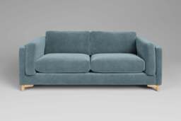 Fusion - 3 Seater Sofa, Cotton Blend / Topaz - thumbnail 1