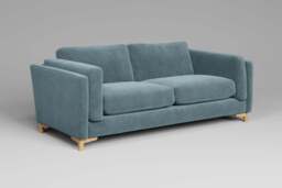 Fusion - 3 Seater Sofa, Cotton Blend / Topaz - thumbnail 2