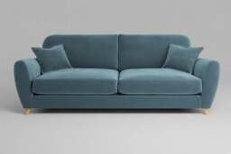 Cloud Nine - 4.5 Seater Sofa, Soft Touch Velvet / Sea Green