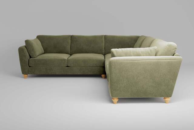 Daydream - Large Corner Sofa, Cotton Blend / Jade - image 1
