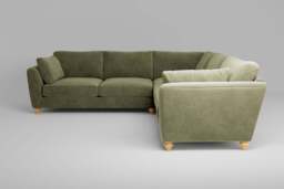 Daydream  -  Large Corner Sofa, Cotton Blend / Jade