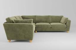 Daydream  -  Large Corner Sofa, Cotton Blend / Jade - thumbnail 2