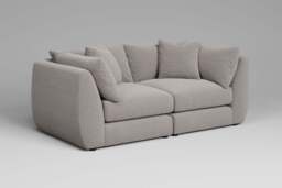 Utopia - 2 Piece - Rearrangeable Modular Sofa, Boucle / Mink / Casual Trim - thumbnail 9