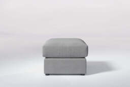 Fusion - Small Storage Stool, Brushed Wool Feel / Pewter