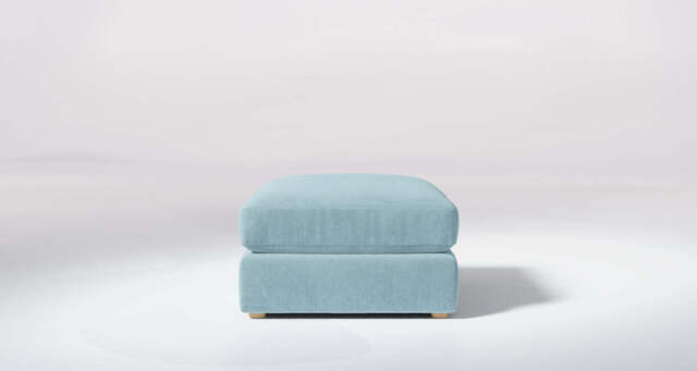 Zen - Footstool, Cotton Blend / Topaz - image 1