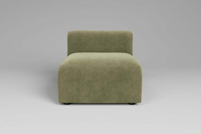 Aura - Armless Piece - Rearrangeable Modular Sofa, Cotton Blend / Jade - image 1