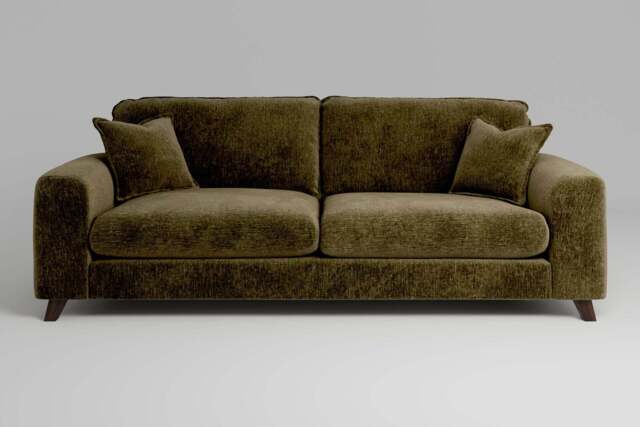 Serenity - 4 Seater Sofa, Soft Woven Chenille / Olive - image 1