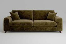 Serenity - 4 Seater Sofa, Soft Woven Chenille / Olive - thumbnail 1