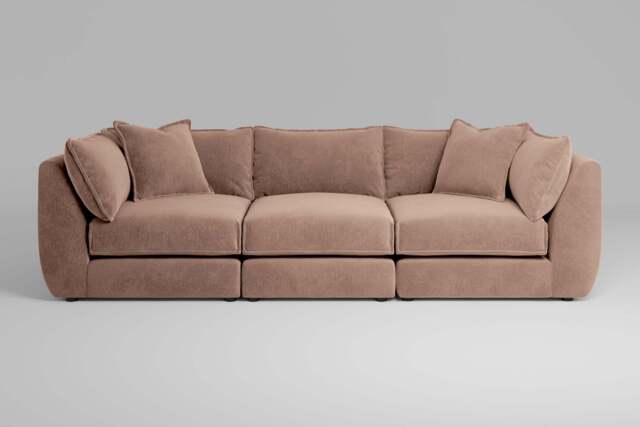Utopia - 3 Piece - Rearrangeable Modular Sofa, Cotton Blend / Chai / Casual Trim - image 1