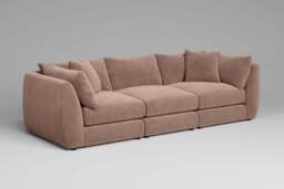 Utopia - 3 Piece - Rearrangeable Modular Sofa, Cotton Blend / Chai / Casual Trim - thumbnail 4