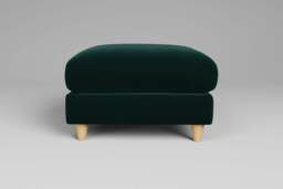 7th Heaven Midi - Footstool (Medium), Soft Touch Velvet / Bottle Green