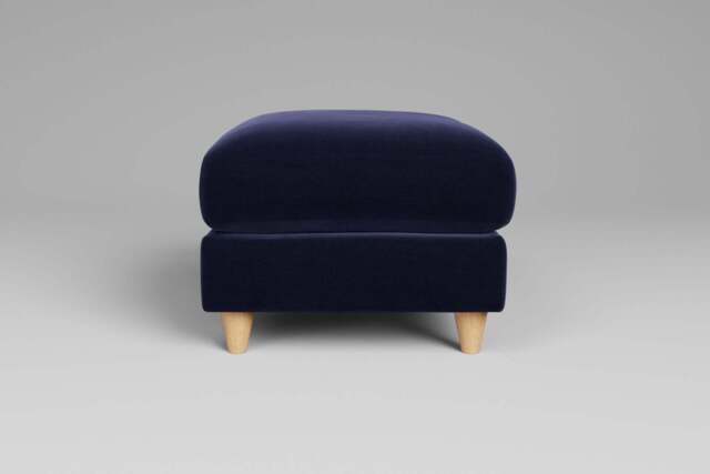 7th Heaven Midi - Footstool (Small), Soft Touch Velvet / Midnight Blue