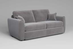 Tranquil - 3 Seater Sofa, Brushed Wool Feel / Pewter - thumbnail 2