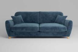 Cloud Nine - 4 Seater Sofa, Soft Woven Chenille / Fjord - thumbnail 1