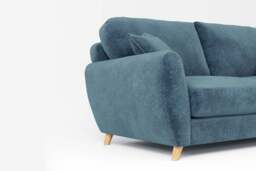 Cloud Nine - 4 Seater Sofa, Soft Woven Chenille / Fjord - thumbnail 4