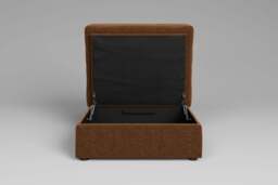 Fusion - Large Storage Stool, Plush Chenille / Maple - thumbnail 2