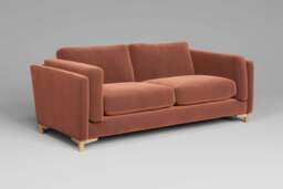 Fusion - 3 Seater Sofa, Soft Touch Velvet / Cinnamon - thumbnail 2