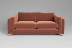 Fusion - 3 Seater Sofa, Soft Touch Velvet / Cinnamon - thumbnail 1