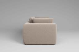 Zen - 2 Piece - Rearrangeable Modular Sofa, Basket Weave / Sand / Full-Width Back Cushions - thumbnail 4