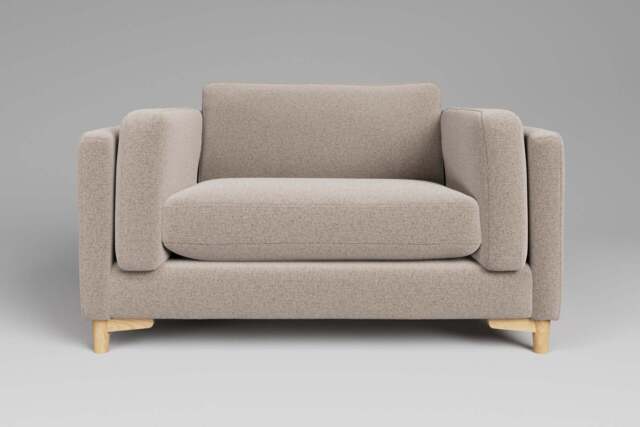Fusion - Loveseat, Basket weave / Sand - image 1