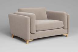 Fusion - Loveseat, Basket weave / Sand - thumbnail 2