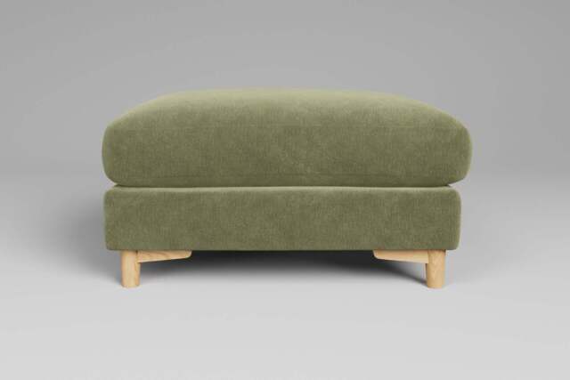 Fusion - Footstool (Large), Cotton Blend / Jade - image 1