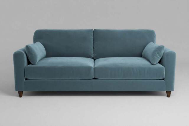 7th Heaven Midi - 4.5 Seater Sofa, Soft Touch Velvet / Sea Green