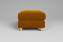 7th Heaven Midi - Footstool (Small), Soft Touch Velvet / Saffron