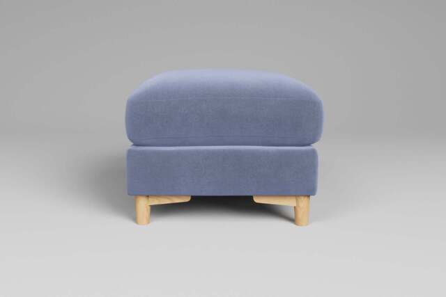 Fusion - Footstool (Small), Brushed Wool Feel / Denim - image 1