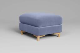 Fusion - Footstool (Small), Brushed Wool Feel / Denim - thumbnail 2