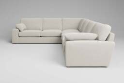 7th Heaven Maxi - Extra Large Corner Sofa, Luxe Woven Velvet / Snow - thumbnail 1
