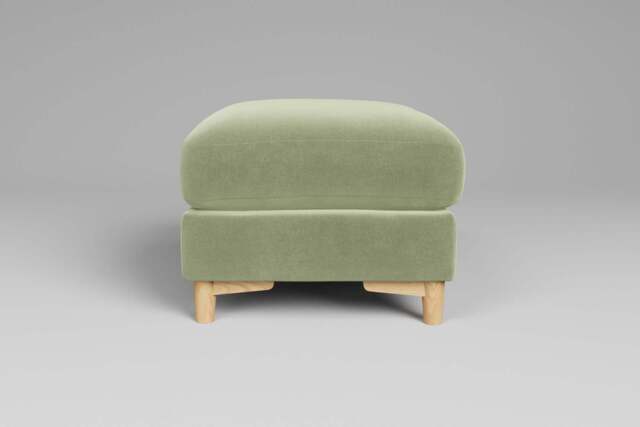 Fusion - Footstool (Small), Brushed Wool Feel / Sage - image 1