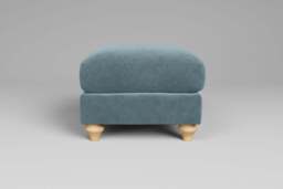 Serenity - Footstool (Small), Cotton Blend / Topaz - thumbnail 1