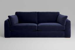 Muse - 4 Seater Sofa, Soft Touch Velvet / Midnight Blue