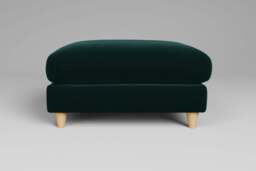 7th Heaven Midi - Footstool (Large), Soft Touch Velvet / Bottle Green