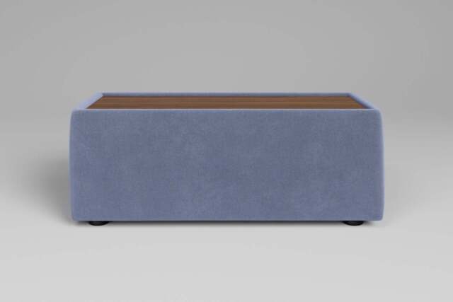 Utopia - Side Table - Rearrangeable Modular Sofa, Walnut / Brushed Wool Feel / Denim - image 1