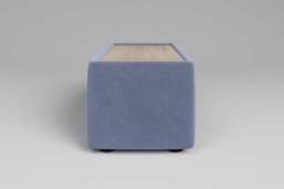 Utopia - Side Table - Rearrangeable Modular Sofa, Walnut / Brushed Wool Feel / Denim - thumbnail 3