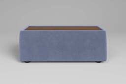 Utopia - Side Table - Rearrangeable Modular Sofa, Walnut / Brushed Wool Feel / Denim - thumbnail 1
