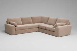 7th Heaven Maxi - Large Corner Sofa, Soft Touch Velvet / Soft Mink - thumbnail 3