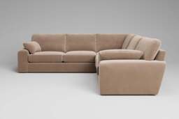 7th Heaven Maxi - Large Corner Sofa, Soft Touch Velvet / Soft Mink