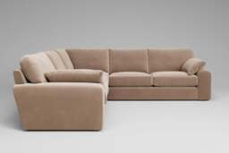 7th Heaven Maxi - Large Corner Sofa, Soft Touch Velvet / Soft Mink - thumbnail 2