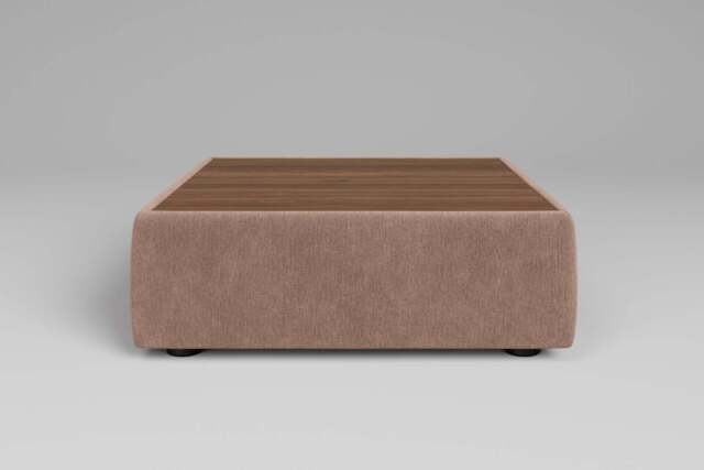 Zen - Coffee Table - Rearrangeable Modular Sofa, Walnut / Cotton Blend / Chai - image 1