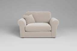 Mellow - Loveseat, Plush Chenille / Chalk - thumbnail 1