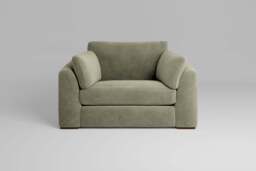 Muse - Loveseat, Cotton Blend / Jade - thumbnail 1