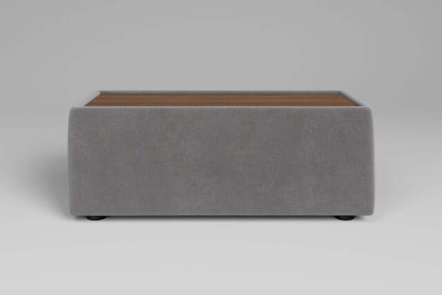 Utopia - Side Table - Rearrangeable Modular Sofa, Walnut / Brushed Wool Feel / Pewter - image 1