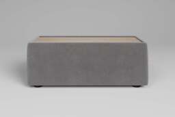 Utopia - Side Table - Rearrangeable Modular Sofa, Walnut / Brushed Wool Feel / Pewter - thumbnail 2