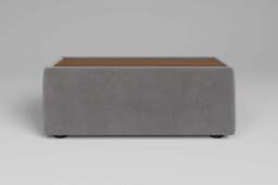 Utopia - Side Table - Rearrangeable Modular Sofa, Walnut / Brushed Wool Feel / Pewter - thumbnail 1