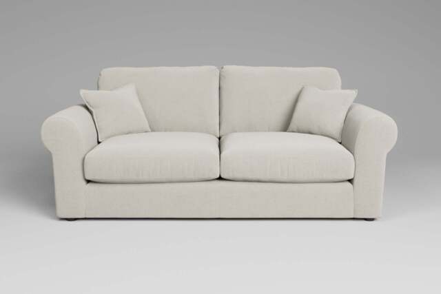 Mellow - 3 Seater Sofa, Luxe Woven Velvet / Snow - image 1