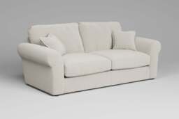 Mellow - 3 Seater Sofa, Luxe Woven Velvet / Snow - thumbnail 2